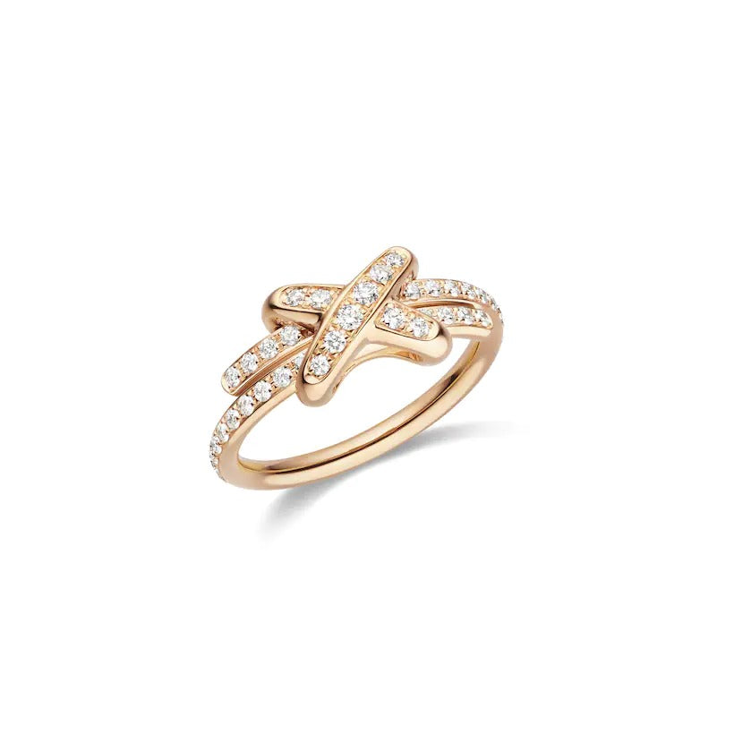 [Demi jewelry]JEUX DE RING PINK GOLD DIAMOND