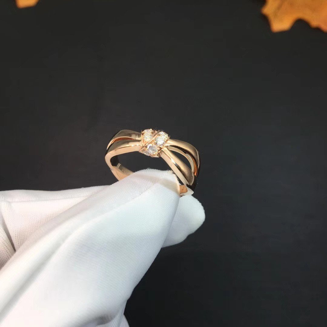 [Demi jewelry]LIENS RING PINK GOLD DIAMOND