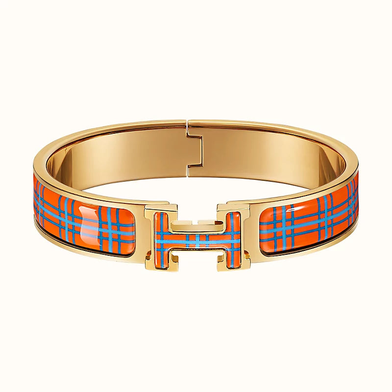 [Demi jewelry]H TARTAN BRACELET 12MM