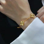 [Demi jewelry] CLOVER 5 MOTIF LASER BRACELET COLLECTION