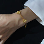 [Demi jewelry] CLOVER 5 MOTIF LASER BRACELET COLLECTION-new