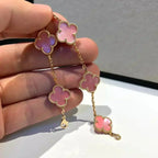 [Demi jewelry] CLOVER 5 MOTIFS  PINK MOP BRACELET COLLECTION