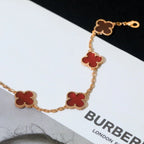 [Demi jewelry] CLOVER 5 MOTIF RED CORNELIAN BRACELET COLLECTION