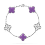 [Demi jewelry]CLOVER 5 MOTIF LIGHT PURPLE BRACELET COLLECTION
