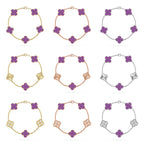 [Demi jewelry] CLOVER 5 MOTIF VIOLET BRACELET COLLECTION-new
