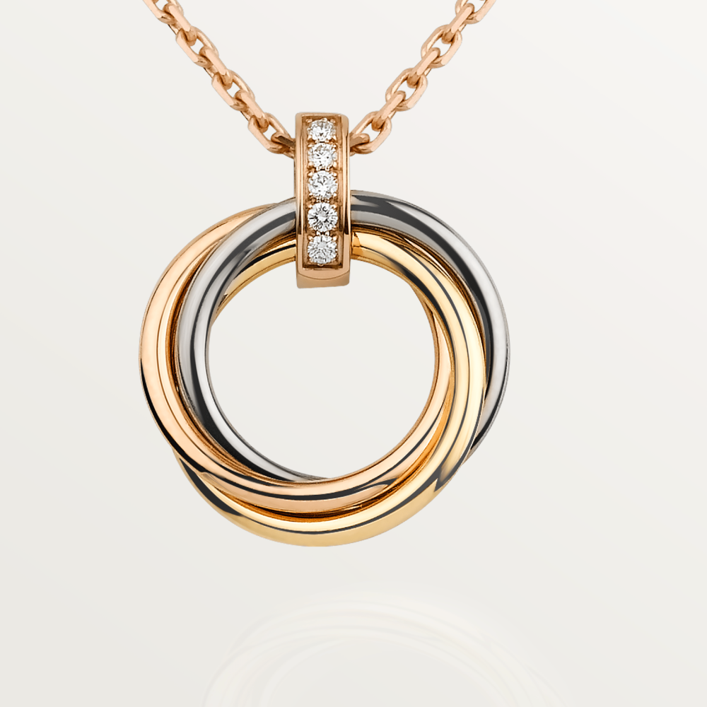 [Demi jewelry]TRINITY NECKLACE GOLD  DIAMONDS