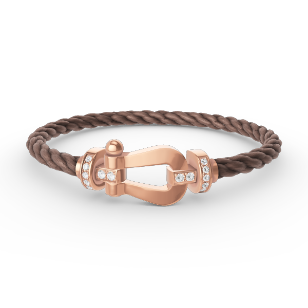 [Demi jewelry]FORCE LARGE HORSESHOE HALF DIAMOND BRACELET ROSE GOLD