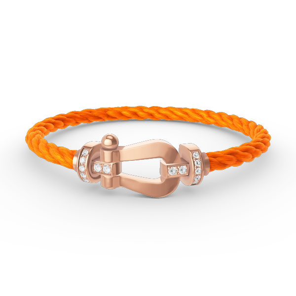 [Demi jewelry]FORCE LARGE HORSESHOE HALF DIAMOND BRACELET ROSE GOLD