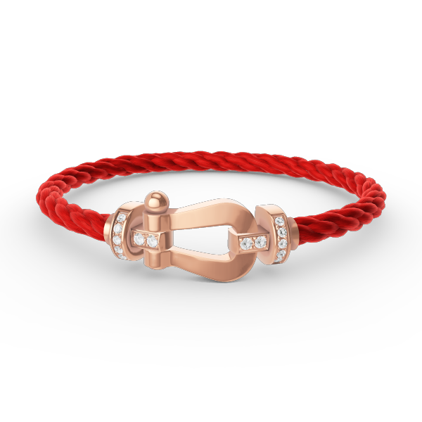 [Demi jewelry]FORCE LARGE HORSESHOE HALF DIAMOND BRACELET ROSE GOLD