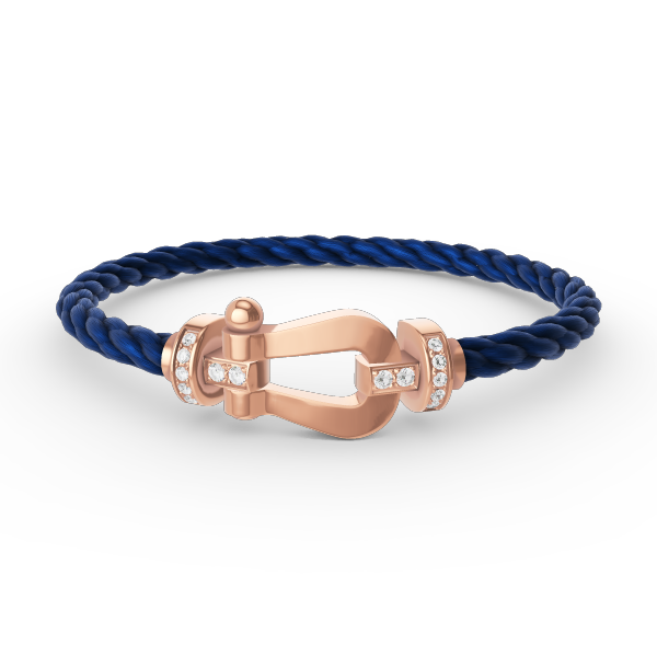 [Demi jewelry]FORCE LARGE HORSESHOE HALF DIAMOND BRACELET ROSE GOLD