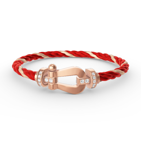 [Demi jewelry]FORCE LARGE HORSESHOE HALF DIAMOND BRACELET ROSE GOLD