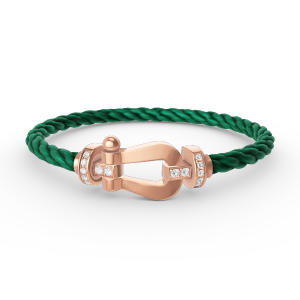 [Demi jewelry]FORCE LARGE HORSESHOE HALF DIAMOND BRACELET ROSE GOLD