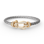 [Demi jewelry]FORCE LARGE HORSESHOE FULL DIAMOND BRACELET GOLD