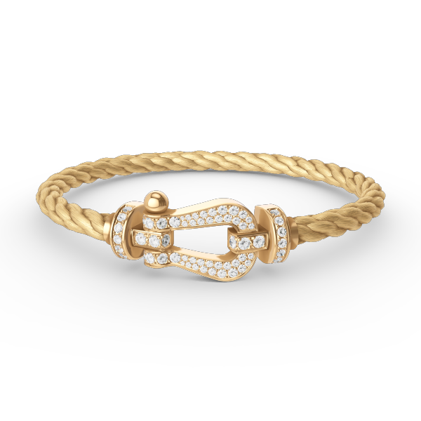 [Demi jewelry]FORCE LARGE HORSESHOE FULL DIAMOND BRACELET GOLD