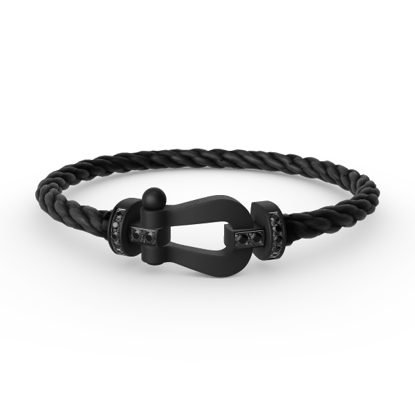 [Demi jewelry]FORCE LARGE SERIES HORSESHOE BLACK SAMURAI BRACELET