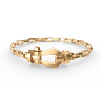 [Demi jewelry]FORCE LARGE HORSESHOE CLASP  METAL BRACELET
