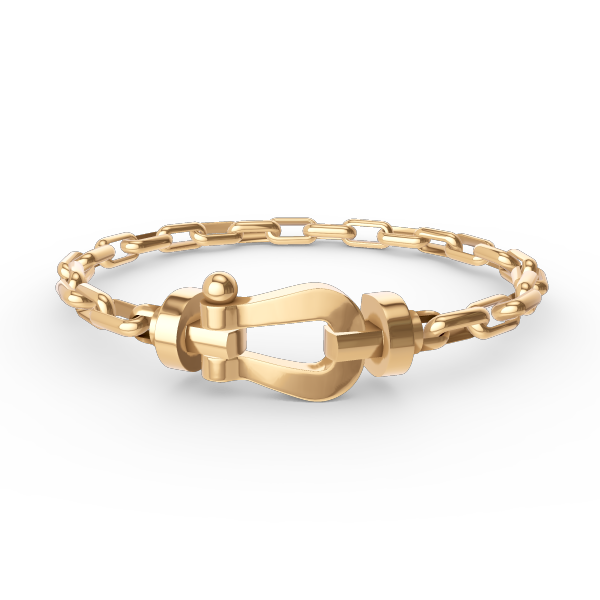 [Demi jewelry]FORCE LARGE HORSESHOE CLASP  METAL BRACELET
