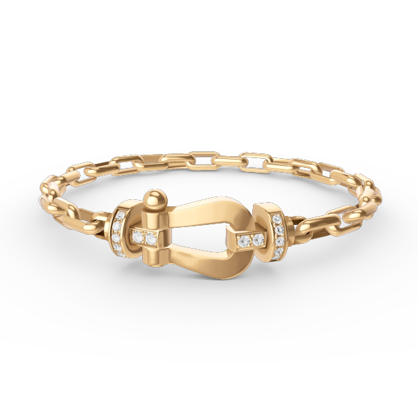 [Demi jewelry]FORCE LARGE HORSESHOE CLASP  METAL BRACELET