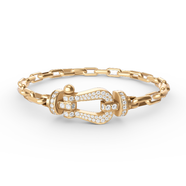 [Demi jewelry]FORCE LARGE HORSESHOE CLASP  METAL BRACELET