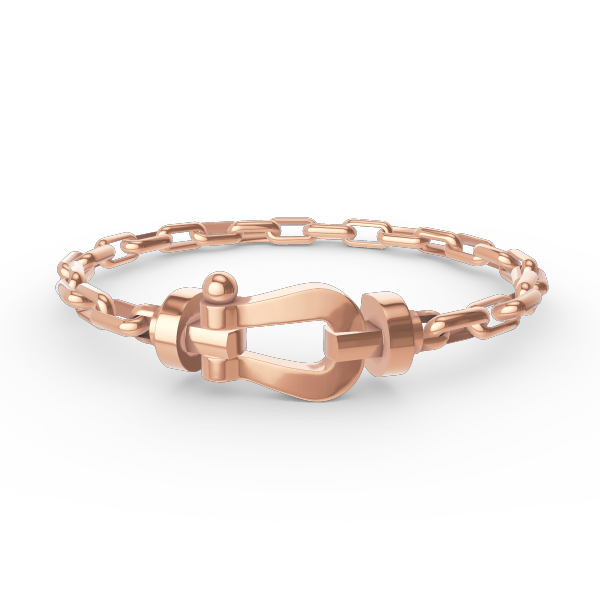 [Demi jewelry]FORCE LARGE HORSESHOE CLASP  METAL BRACELET