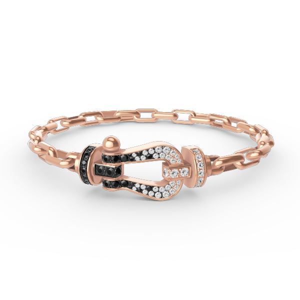 [Demi jewelry]FORCE LARGE HORSESHOE CLASP  METAL BRACELET