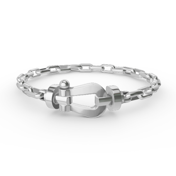 [Demi jewelry]FORCE LARGE HORSESHOE CLASP  METAL BRACELET