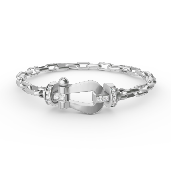 [Demi jewelry]FORCE LARGE HORSESHOE CLASP  METAL BRACELET