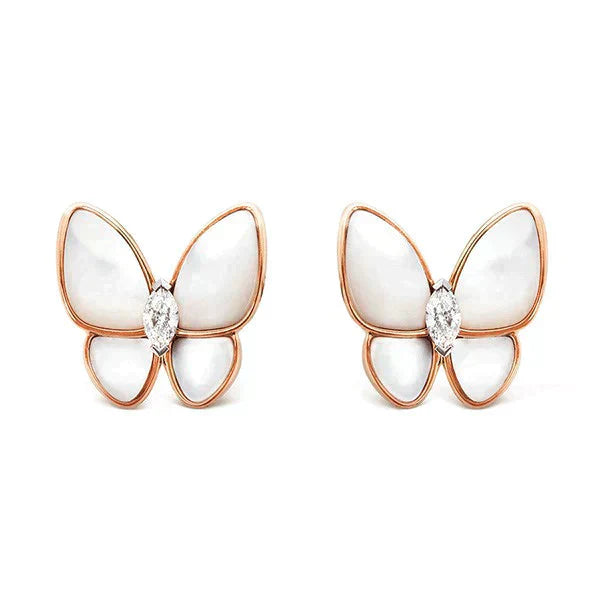 [Demi jewelry]BUTTERFLY MOP DIAMOND EARRINGS
