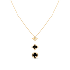 [Demi jewelry]STAR AND SUN ONYX PINK GOLD NECKLACE