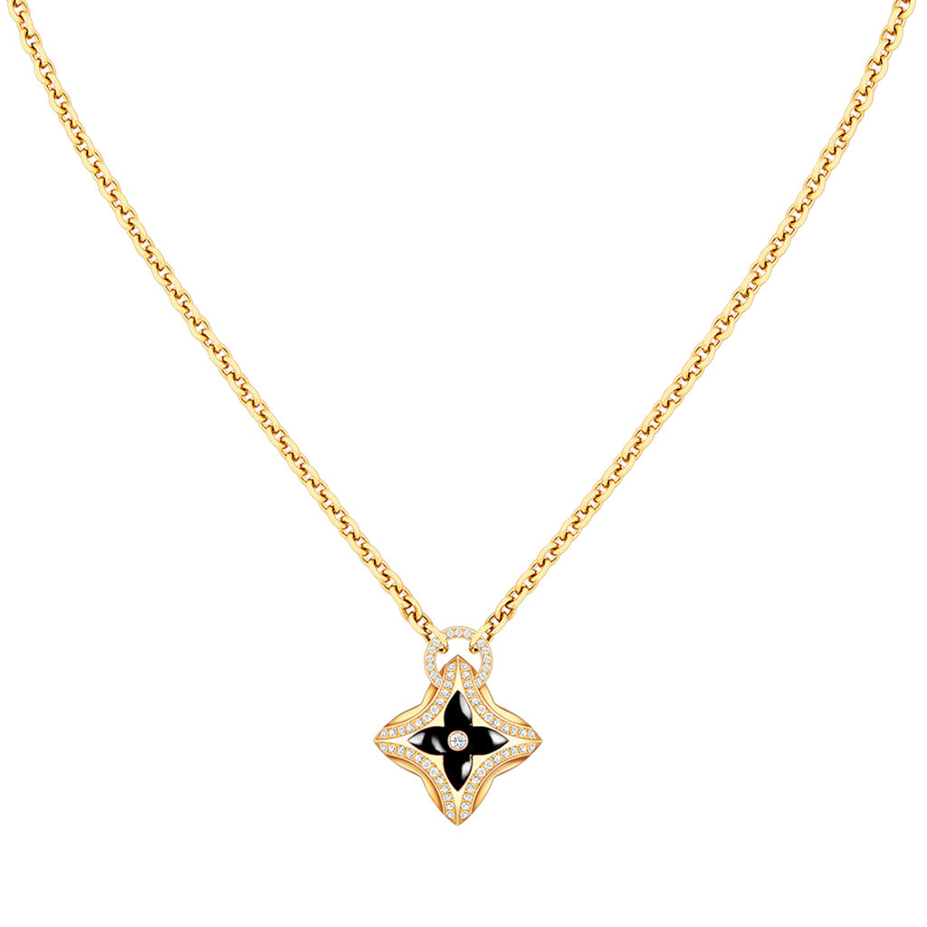 [Demi jewelry]STAR PEDANT PINK GOLD DIAMOND NECKLACE