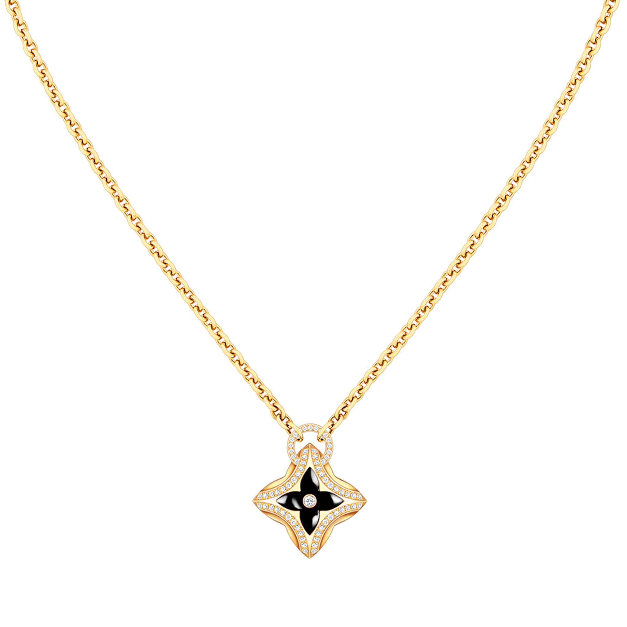 [Demi jewelry]STAR PEDANT PINK GOLD DIAMOND NECKLACE