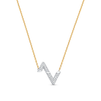 [Demi jewelry]VOLT SILVER DIAMOND PEDANT NECKLACE