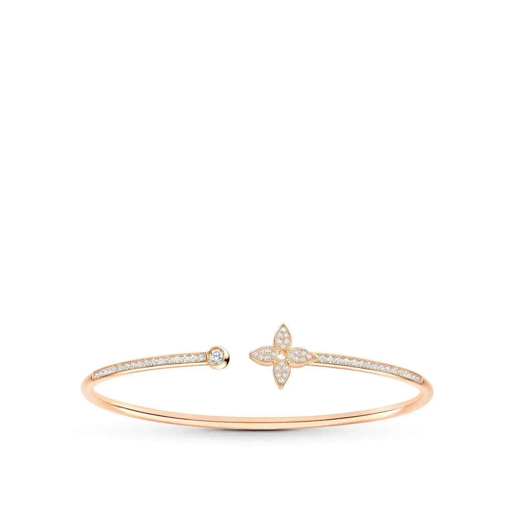 [Demi jewelry]IDYLLE PINK GOLD OPEN BRACELET DIAMOND PAVED