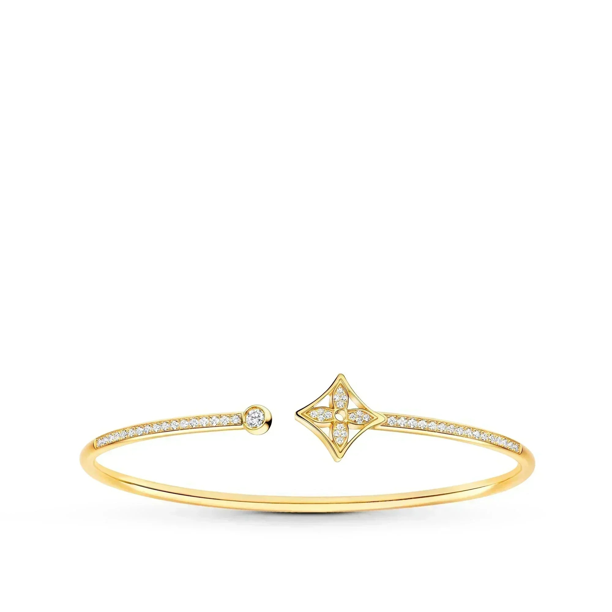 [Demi jewelry]IDYLLE GOLD OPEN BRACELET DIAMOND PAVED