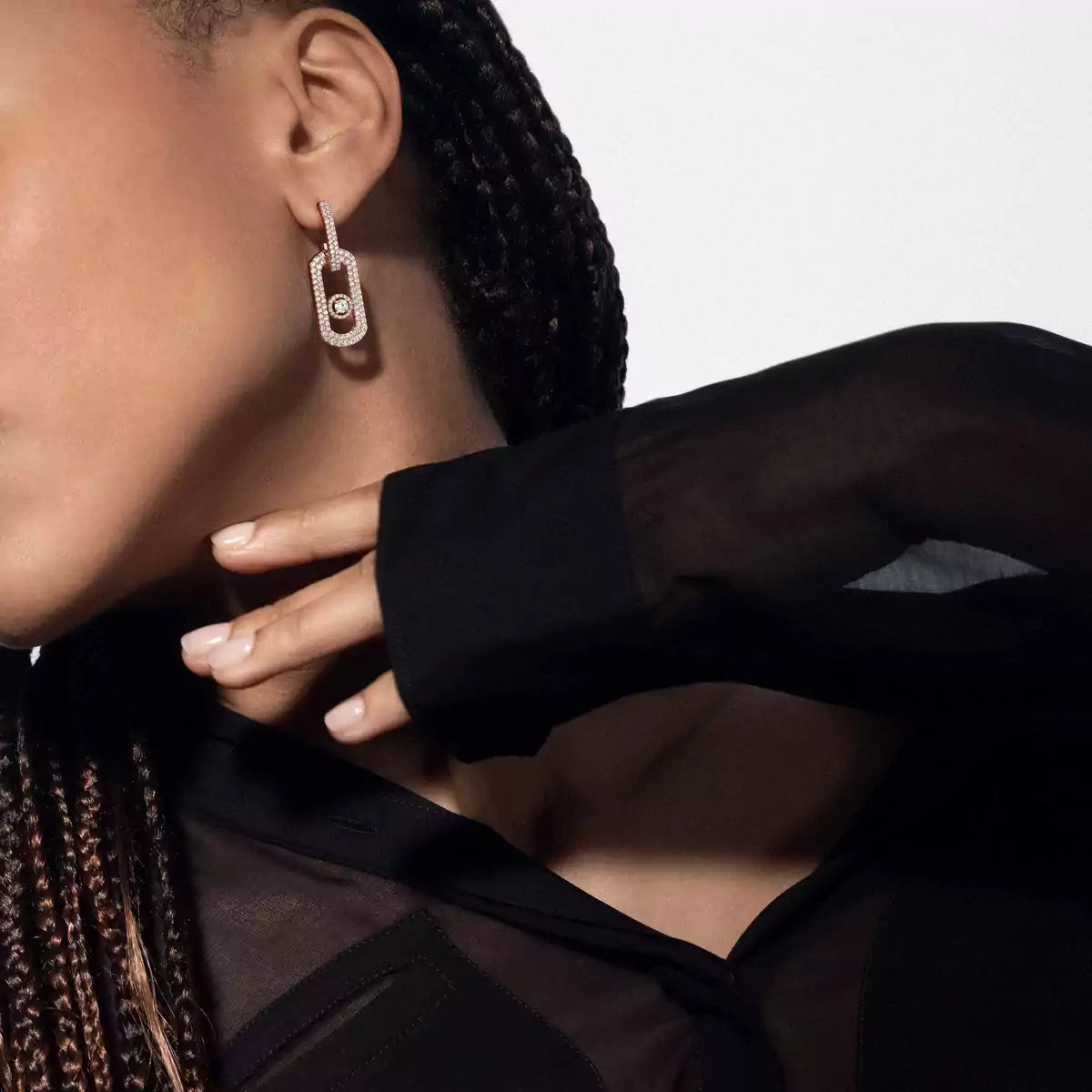 [Mystic ]So Move XL Pave_-Set Diamond Pendant Earrings