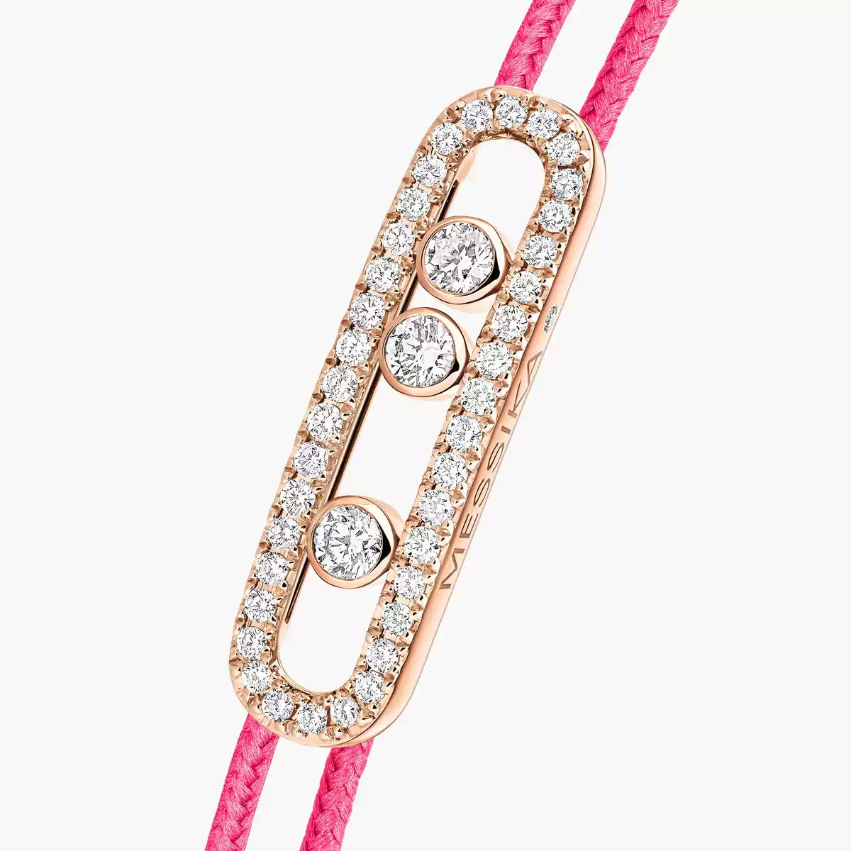 [Mystic ]MK Care(s) pink cord pavé bracelet