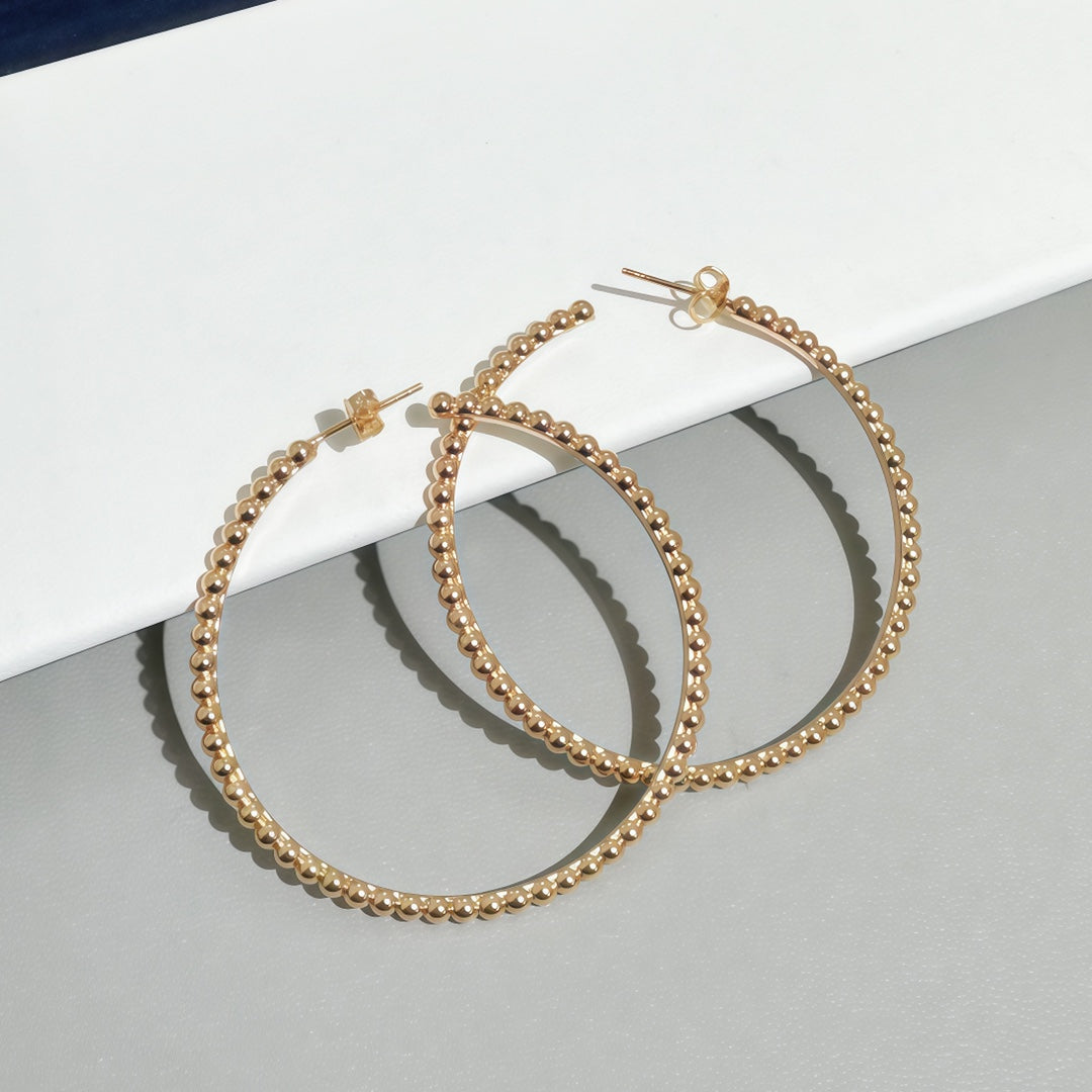 [Mystic ] SMOOTH BEAD STUD EARRINGS