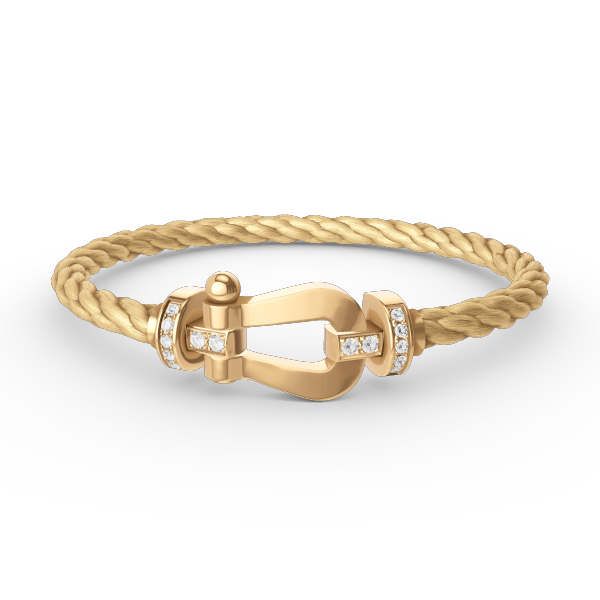 [Demi jewelry]FORCE LARGE HORSESHOE HALF DIAMOND BRACELET GOLD