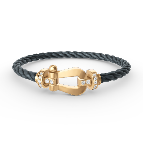 [Demi jewelry]FORCE LARGE HORSESHOE HALF DIAMOND BRACELET GOLD