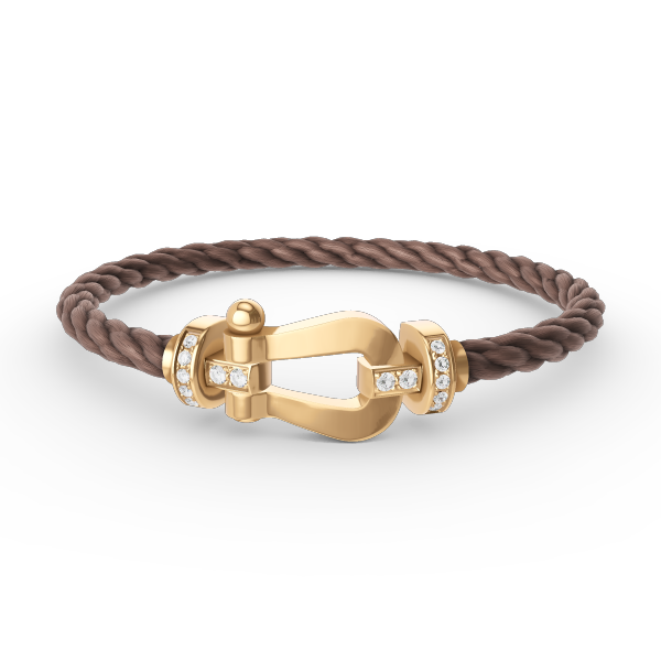 [Demi jewelry]FORCE LARGE HORSESHOE HALF DIAMOND BRACELET GOLD