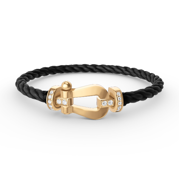 [Demi jewelry]FORCE LARGE HORSESHOE HALF DIAMOND BRACELET GOLD