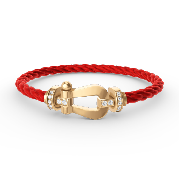 [Demi jewelry]FORCE LARGE HORSESHOE HALF DIAMOND BRACELET GOLD