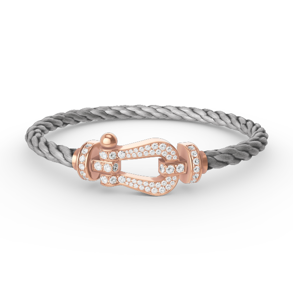 [Demi jewelry]FORCE LARGE HORSESHOE FULL DIAMOND BRACELET ROSE GOLD