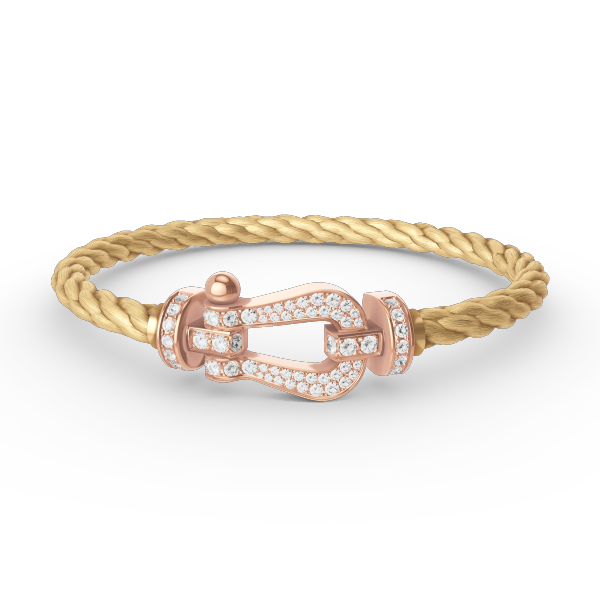 [Demi jewelry]FORCE LARGE HORSESHOE FULL DIAMOND BRACELET ROSE GOLD