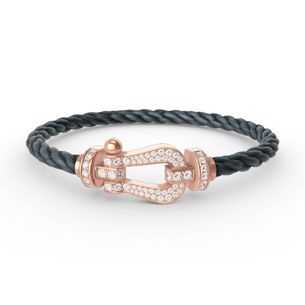 [Demi jewelry]FORCE LARGE HORSESHOE FULL DIAMOND BRACELET ROSE GOLD