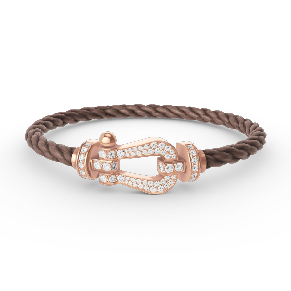 [Demi jewelry]FORCE LARGE HORSESHOE FULL DIAMOND BRACELET ROSE GOLD