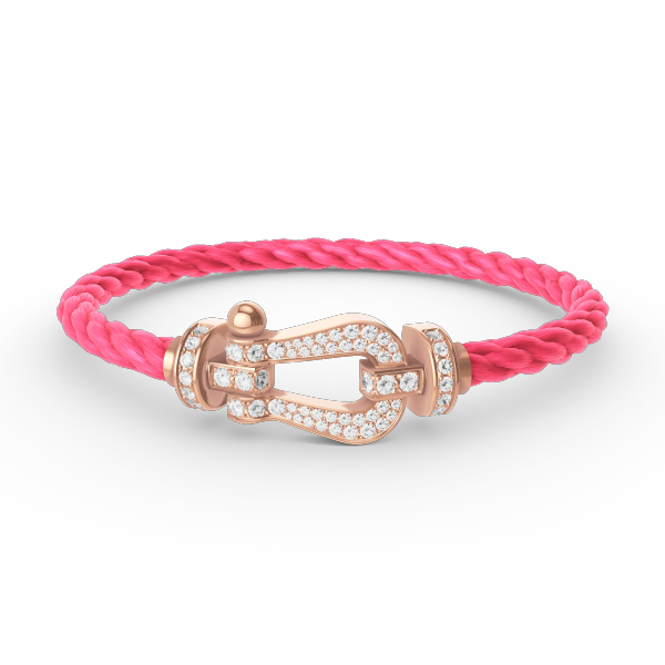 [Demi jewelry]FORCE LARGE HORSESHOE FULL DIAMOND BRACELET ROSE GOLD