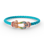 [Demi jewelry]FORCE LARGE HORSESHOE  COLORED DIAMOND BRACELET ROSE GOLD