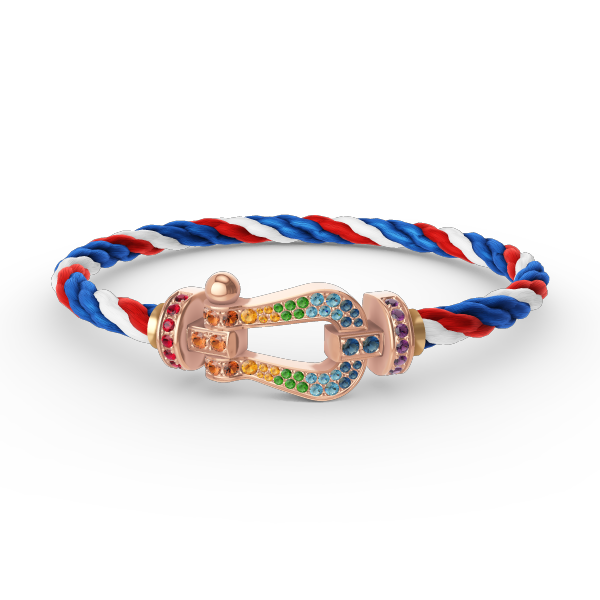 [Demi jewelry]FORCE LARGE HORSESHOE  COLORED DIAMOND BRACELET ROSE GOLD