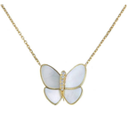 [Demi jewelry]BUTTERFLY GOLD MOP DIAMOND NECKLACE